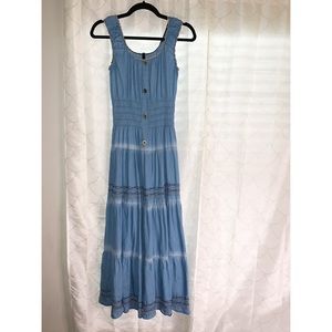 Boho blue jean maxi dress!